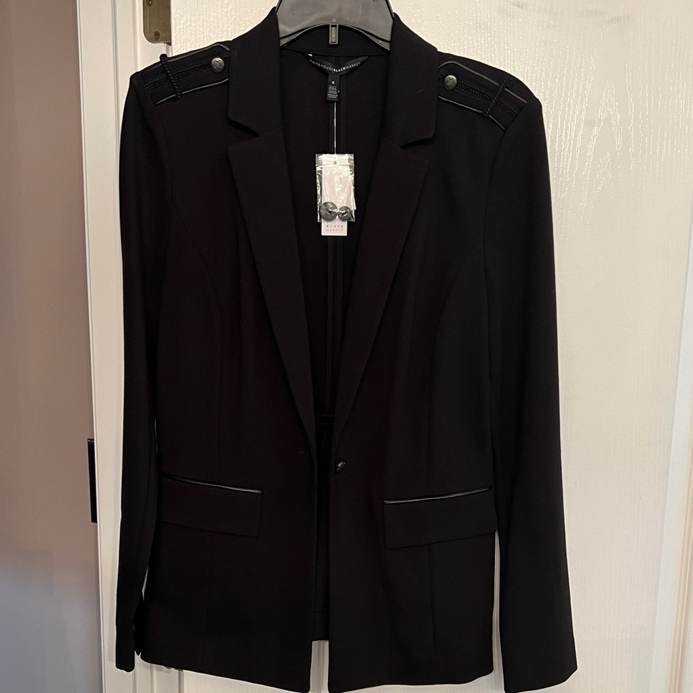White House Black Market Blazer/ Suit Jacket - black ponte - NWT